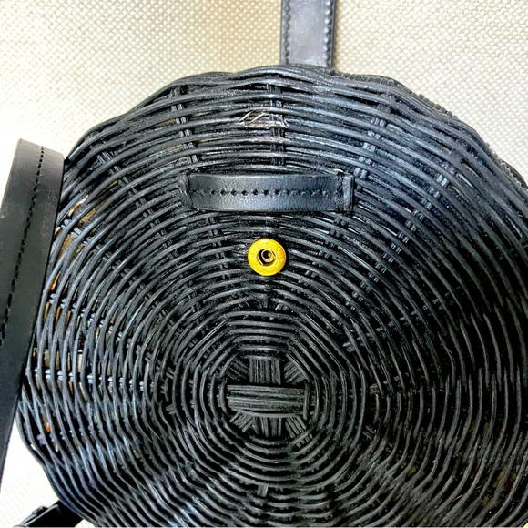 J. Crew Round Straw Bag in Black - Picture 8 of 15